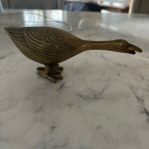 Vintage Brass Goose Figurine